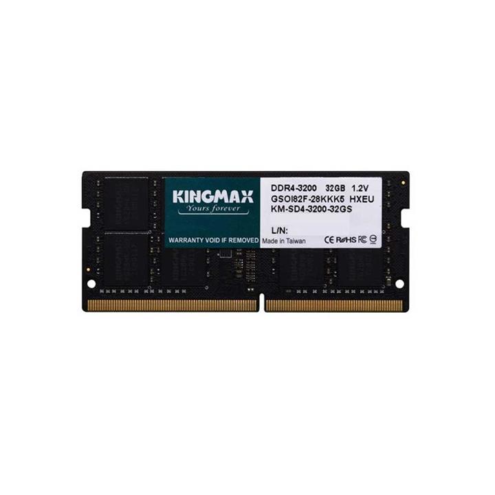 رم لپ تاپی DDR4 تک کاناله 3200 مگاهرتز کینگ مکس ظرفیت 32 گیگابایت Kingmax DDR4 3200MHz CL22 Singlel Channel Laptop RAM 32GB